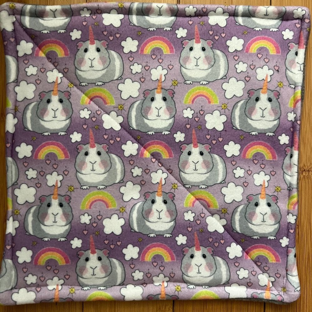 Guinea Pig Fleece P Piddle Pad Pair 11” Lot 2 Limited Supply Reversible NEW.